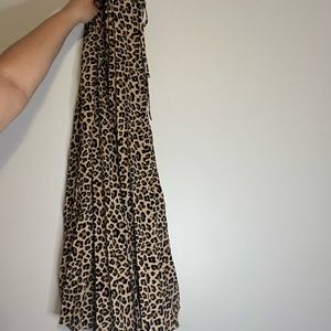 Cheetah, drawstring, ankle length skirt